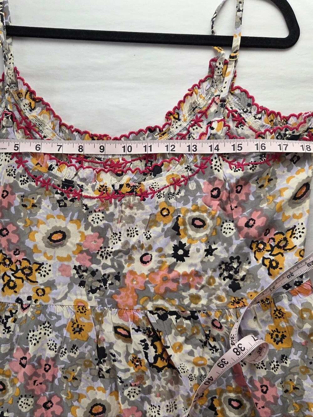Natural Life Avery Embroidered Floral Tiered Midi Dress - Size Medium - Picture 5 of 11